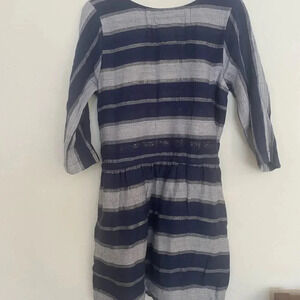 Ace & Jig dress navy, grey and silver long sleeve striped size medium